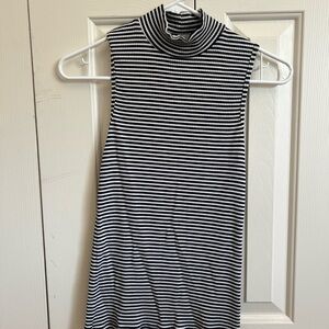 Athleta Striped Black and White Top